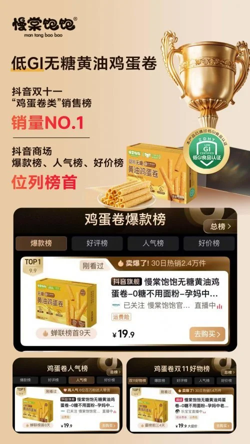 “双十一”爆单断货，一颗蛋卷如何拿捏全网控糖人的心